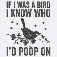 Funny If I Was A Bird I Know Who I'd Poop On Garment-Dyed Sweatshirt