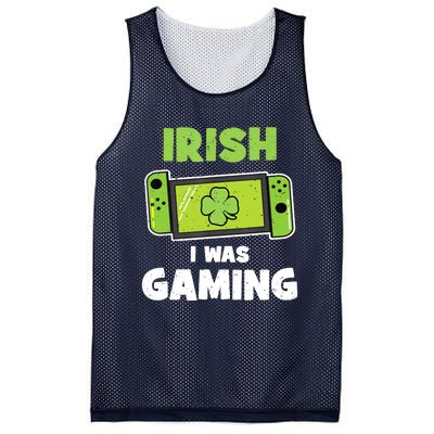 Funny Irish I Was Gaming Video Gamers St Patricks Day Mesh Reversible Basketball Jersey Tank