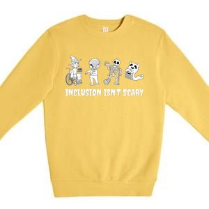 Funny Inclusion IsnT Scary Teacher Halloween 2024 Premium Crewneck Sweatshirt