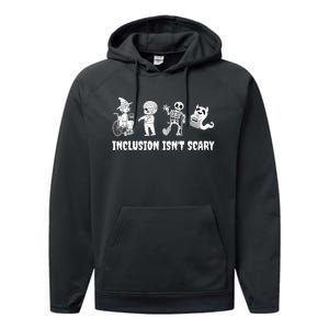 Funny Inclusion IsnT Scary Teacher Halloween 2024 Performance Fleece Hoodie