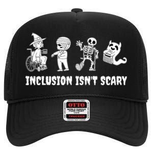 Funny Inclusion IsnT Scary Teacher Halloween 2024 High Crown Mesh Back Trucker Hat