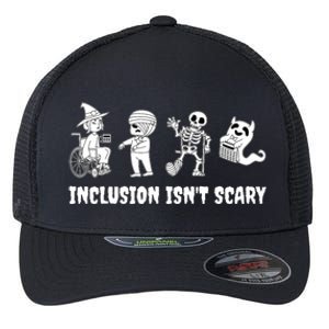 Funny Inclusion IsnT Scary Teacher Halloween 2024 Flexfit Unipanel Trucker Cap