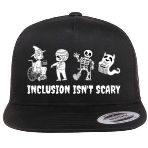 Funny Inclusion IsnT Scary Teacher Halloween 2024 Flat Bill Trucker Hat