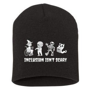 Funny Inclusion IsnT Scary Teacher Halloween 2024 Short Acrylic Beanie