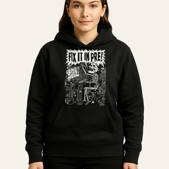 Fix It In Pre Skeleton Computer Bones Funny Hoodie