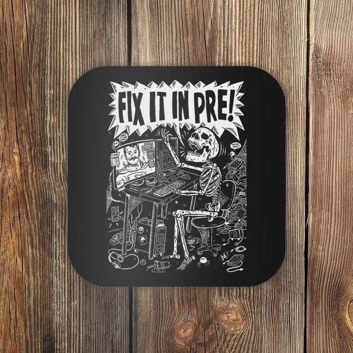 Fix It In Pre Skeleton Computer Bones Funny Coaster