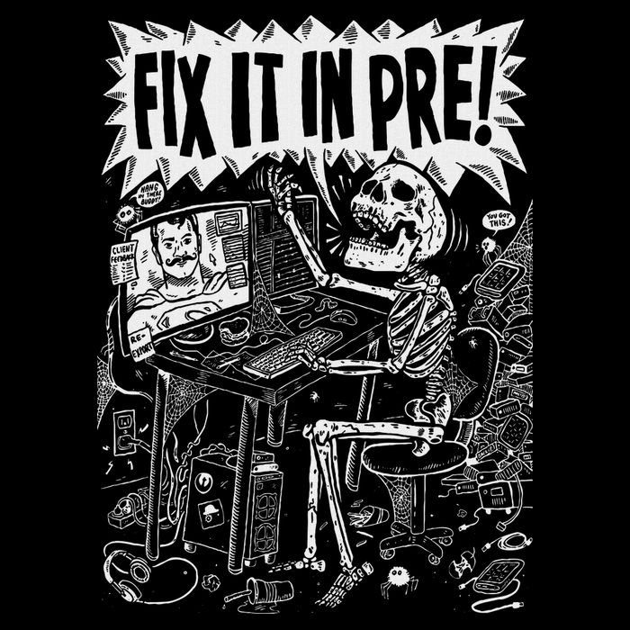 Fix It In Pre Skeleton Computer Bones Funny 16 in Basic Backpack