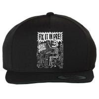 Fix It In Pre Skeleton Computer Bones Funny Wool Snapback Cap