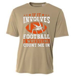 Funny If It Involves Football And Wrestling Count Me Fan Cooling Performance Crew T-Shirt