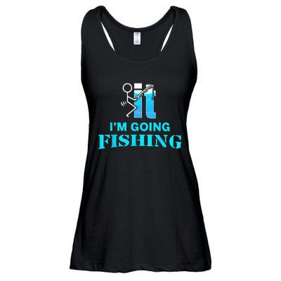 Fuck It I'm Going Fishing Ladies Essential Flowy Tank