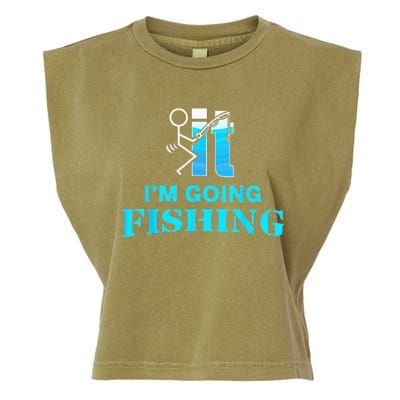 Fuck It I'm Going Fishing Garment-Dyed Women's Muscle Tee