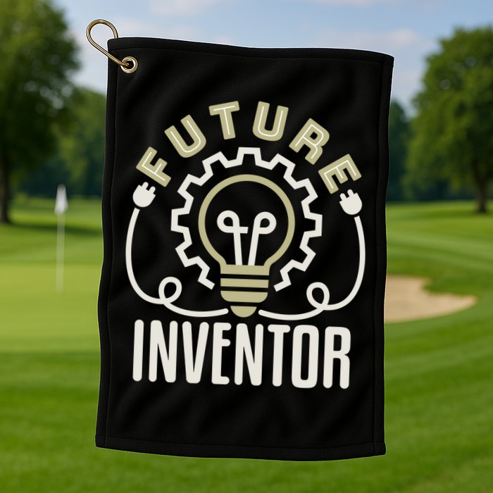 Future Inventor Inventing Innovator Artificial Intelligence Gift Golf Towel