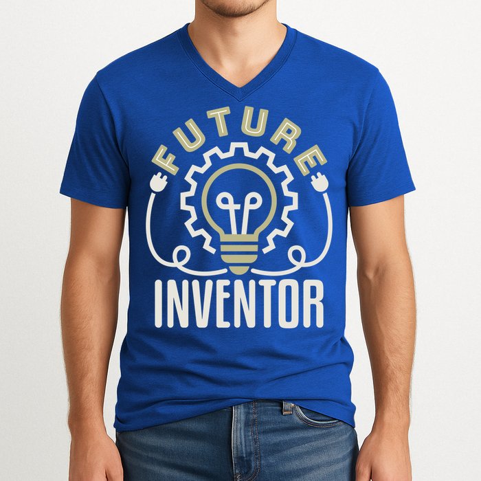 Future Inventor Inventing Innovator Artificial Intelligence Gift V-Neck T-Shirt