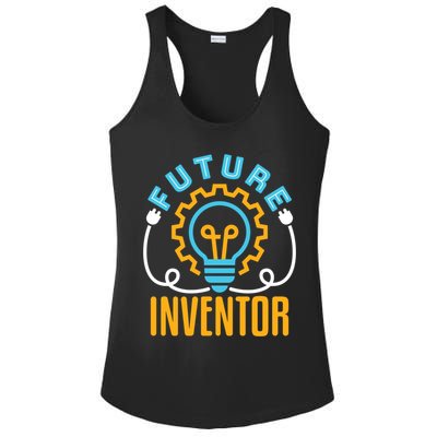 Future Inventor Inventing Innovator Creator Lightbulb Meaningful Gift Ladies PosiCharge Competitor Racerback Tank