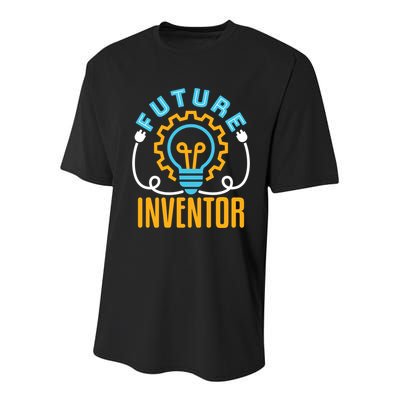 Future Inventor Inventing Innovator Creator Lightbulb Meaningful Gift Youth Performance Sprint T-Shirt
