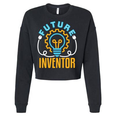 Future Inventor Inventing Innovator Creator Lightbulb Meaningful Gift Cropped Pullover Crew