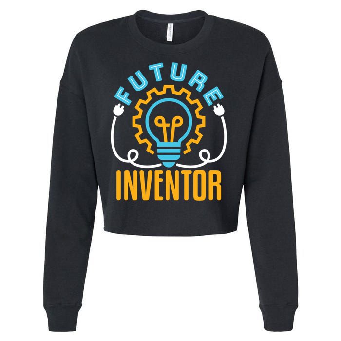 Future Inventor Inventing Innovator Creator Lightbulb Meaningful Gift Cropped Pullover Crew