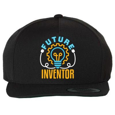 Future Inventor Inventing Innovator Creator Lightbulb Meaningful Gift Wool Snapback Cap