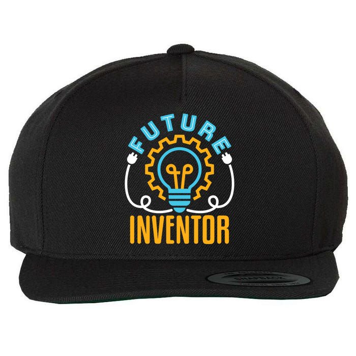 Future Inventor Inventing Innovator Creator Lightbulb Meaningful Gift Wool Snapback Cap