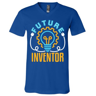Future Inventor Inventing Innovator Creator Lightbulb Meaningful Gift V-Neck T-Shirt