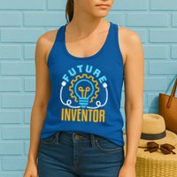 Future Inventor Inventing Innovator Creator Lightbulb Meaningful Gift Womens Tank Top