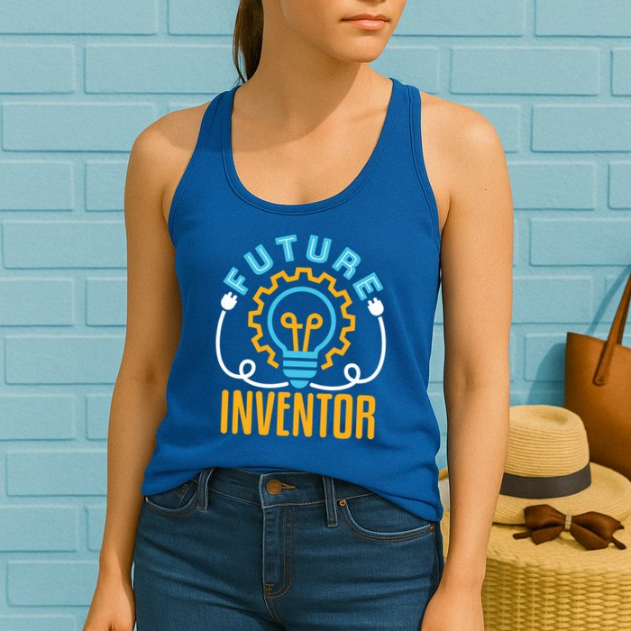 Future Inventor Inventing Innovator Creator Lightbulb Meaningful Gift Womens Tank Top