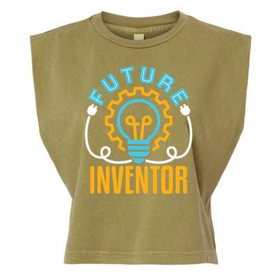 Future Inventor Inventing Innovator Creator Lightbulb Meaningful Gift Garment-Dyed Women's Muscle Tee