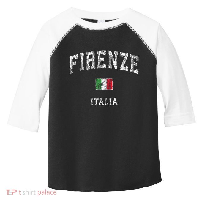 Firenze Italia Italy Vintage Athletic Sports Toddler Fine Jersey T-Shirt
