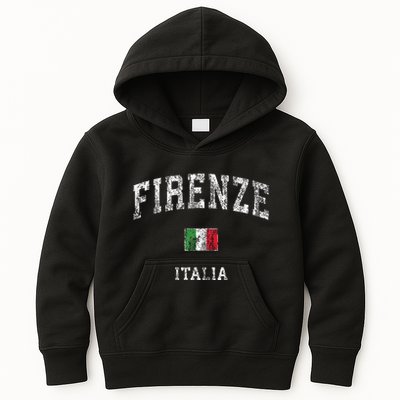 Firenze Italia Italy Vintage Athletic Sports Kids Hoodie