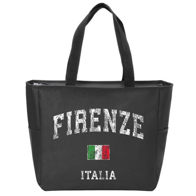 Firenze Italia Italy Vintage Athletic Sports Zip Tote Bag