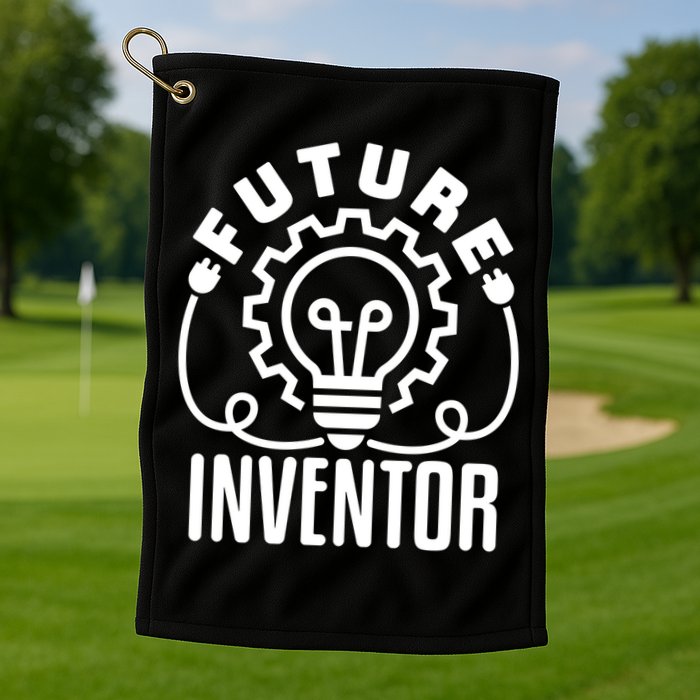Future Inventor Inventing Innovator Creator Lightbulb Great Gift Golf Towel