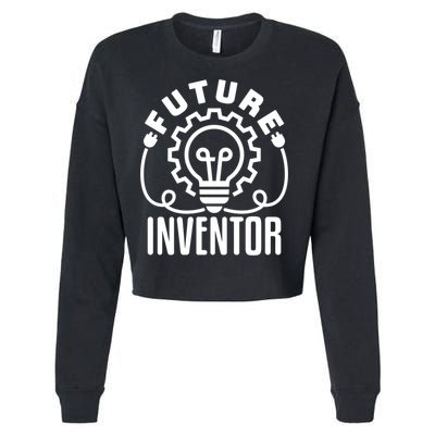 Future Inventor Inventing Innovator Creator Lightbulb Great Gift Cropped Pullover Crew