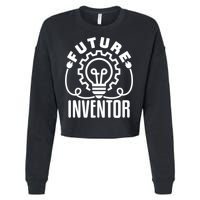Future Inventor Inventing Innovator Creator Lightbulb Great Gift Cropped Pullover Crew