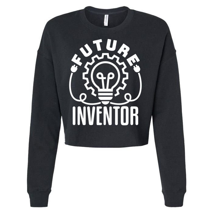 Future Inventor Inventing Innovator Creator Lightbulb Great Gift Cropped Pullover Crew
