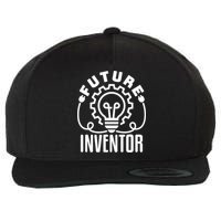 Future Inventor Inventing Innovator Creator Lightbulb Great Gift Wool Snapback Cap