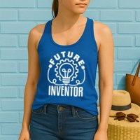 Future Inventor Inventing Innovator Creator Lightbulb Great Gift Womens Tank Top