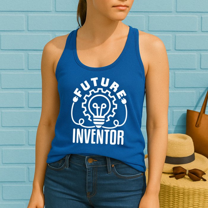 Future Inventor Inventing Innovator Creator Lightbulb Great Gift Womens Tank Top