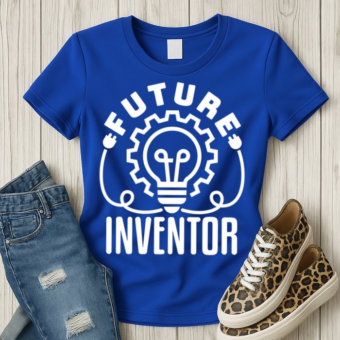 Future Inventor Inventing Innovator Creator Lightbulb Great Gift Womens T-Shirt