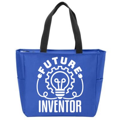 Future Inventor Inventing Innovator Creator Lightbulb Great Gift Zip Tote Bag