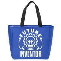 Future Inventor Inventing Innovator Creator Lightbulb Great Gift Zip Tote Bag