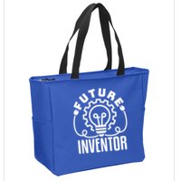 Future Inventor Inventing Innovator Creator Lightbulb Great Gift Zip Tote Bag