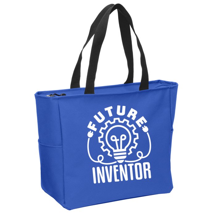 Future Inventor Inventing Innovator Creator Lightbulb Great Gift Zip Tote Bag
