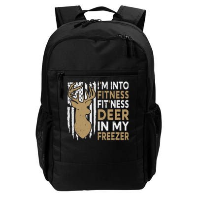 Funny I'm Into Fitness Fit'Ness Deer In My Freezer Deer Daily Commute Backpack