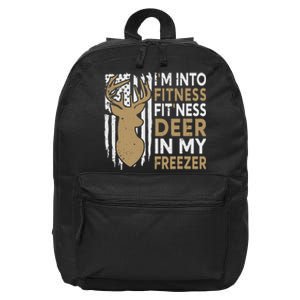 Funny I'm Into Fitness Fit'Ness Deer In My Freezer Deer 16 in Basic Backpack