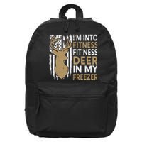 Funny I'm Into Fitness Fit'Ness Deer In My Freezer Deer 16 in Basic Backpack