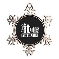 Fuck It I'm All In Casino Poker Chips Funny Card Player Gift Metallic Star Ornament