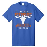 Funny I'm Into Fitness Fit'Ness Deer In My Freezer Deer  Tall T-Shirt