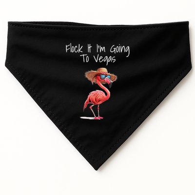 Flock It IM Going To Vegas Saying Funny Vacation Flamingo USA-Made Doggie Bandana