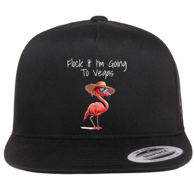 Flock It IM Going To Vegas Saying Funny Vacation Flamingo Flatbill Hat