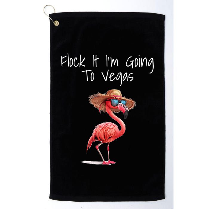 Flock It IM Going To Vegas Saying Funny Vacation Flamingo Golf Towel